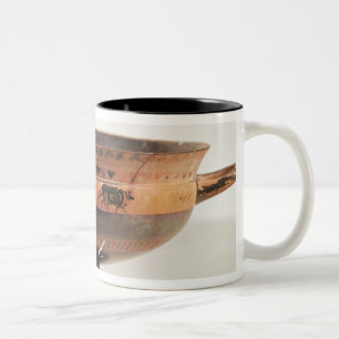 Black figured kylix Two-Tone coffee mug