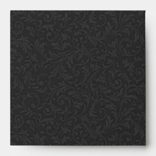 Black Filigree Envelope-Square Envelope