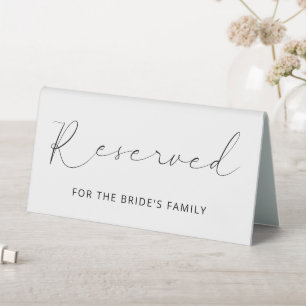 Black Fine Calligraphy Reserved for Family