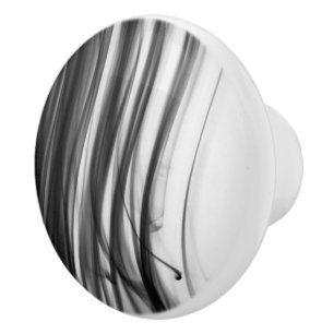 Black Fire III Ceramic Knob by Artist C.L. Brown