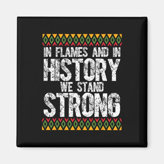 Black Firefighter Firefighting Fireman Black Histo Magnet (Front)