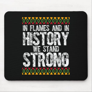 Black Firefighter Firefighting Fireman Black Histo Mouse Mat
