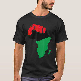 Black Fist Africa Continent Illustration History M T-Shirt