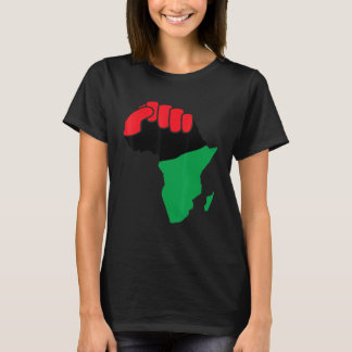 Black Fist Africa Continent Illustration History M T-Shirt