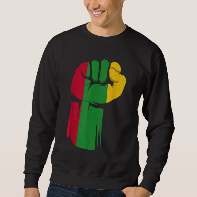 Black Fist African American Pride Black History Mo Sweatshirt (Front)