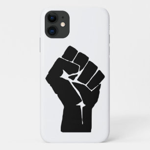 Black Fist Raised - Resistance Protest iPhone 11 Case