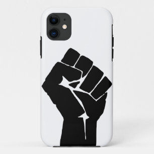 Black Fist Raised - Resistance Protest iPhone 11 Case