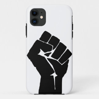 Black Fist Raised - Resistance Protest iPhone 11 Case