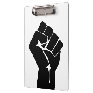 Black Fist Raised - Resistance Protest Clipboard