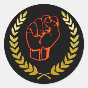 Black fist stickers