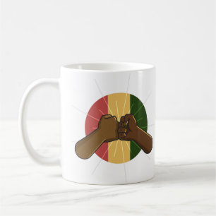 Black Fists Pound Greeting Coffee Mug