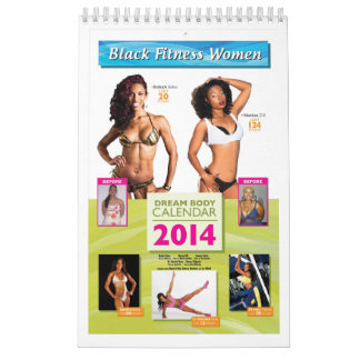 Black Fitness Women Dream Body Calendar