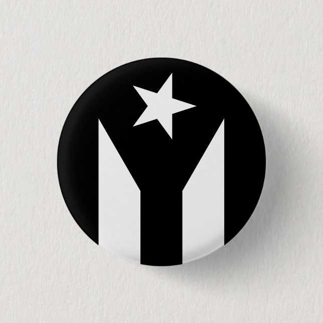 Black flag of Puerto Rico 3 Cm Round Badge (Front)