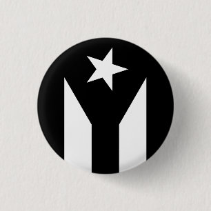 Black flag of Puerto Rico 3 Cm Round Badge