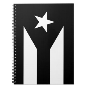 Black flag of Puerto Rico Notebook