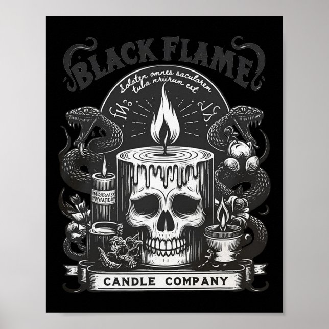 Black Flame Candle Company Halloween Skullcap Scar Poster (Front)
