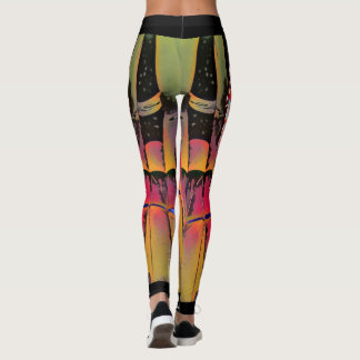 Black flaming leggings