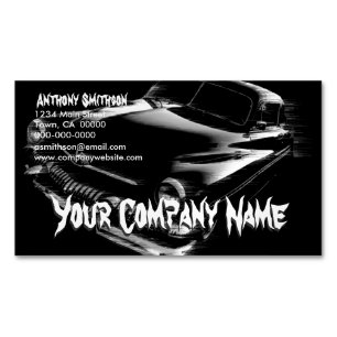 Black Flash Car Magnetic Business Card