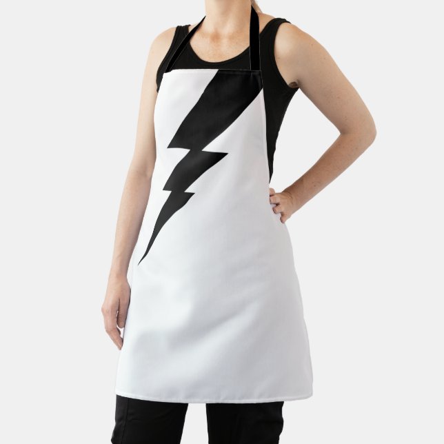 Black Flash Lightning Bolt Apron (Insitu)