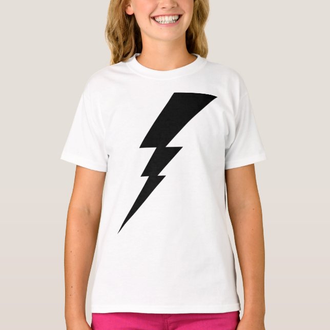 Black Flash Lightning Bolt Kids' T-Shirt (Front)
