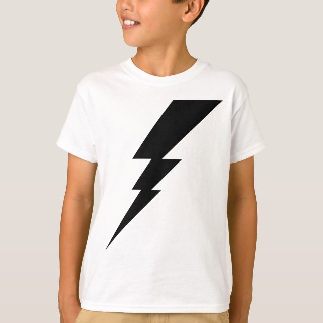 Black Flash Lightning Bolt Kids' T-Shirt (Front)