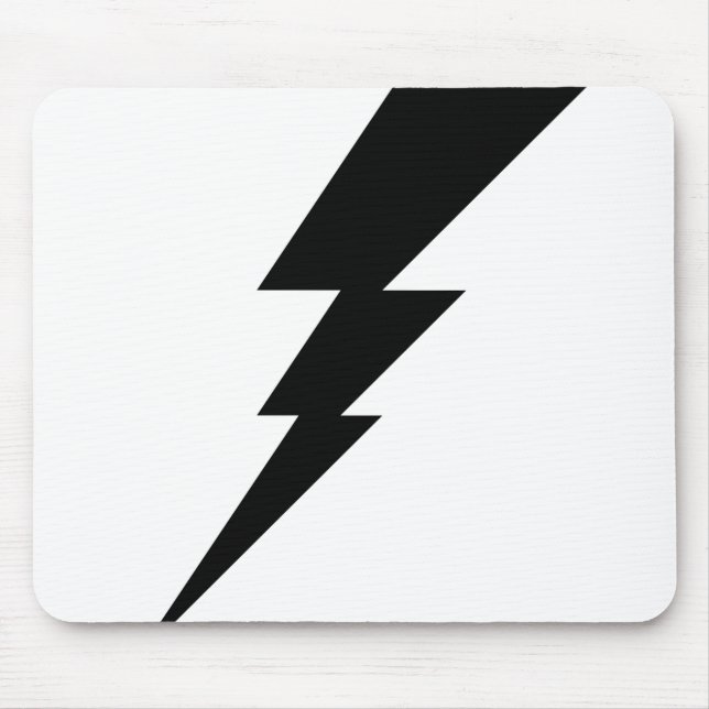 Black Flash Lightning Bolt Mouse Mat (Front)