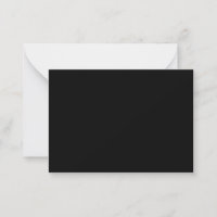Black Flat Note Cards | Elegant Minimalist Design