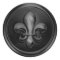 Black Fleur de Lis Envelope Seal Embossed Look