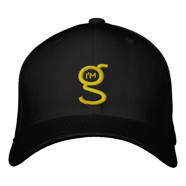 Black Flex Fit Cap w I'm G Embroidered Logo (Front)