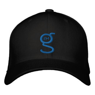 Black FlexFit Cap w Blue Embroidered Logo