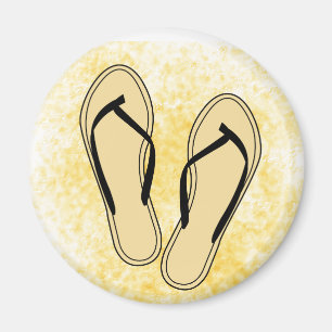 Black Flip Flops Magnet
