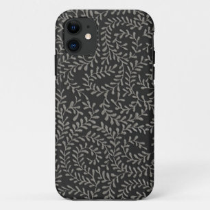 Black Flocked Design iPhone 11 Case