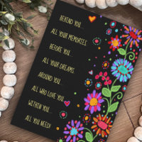 Black Floral All You Need Congrats Inspirational