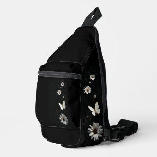 Black Floral Butterfly Aesthetic Backpack