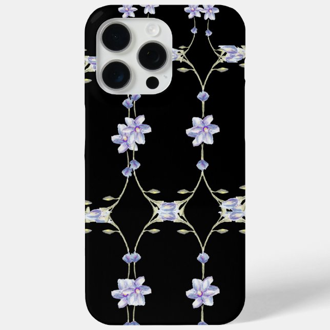 Black floral  Case-Mate iPhone case (Back)