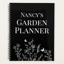 Black Floral Gardener Calendar