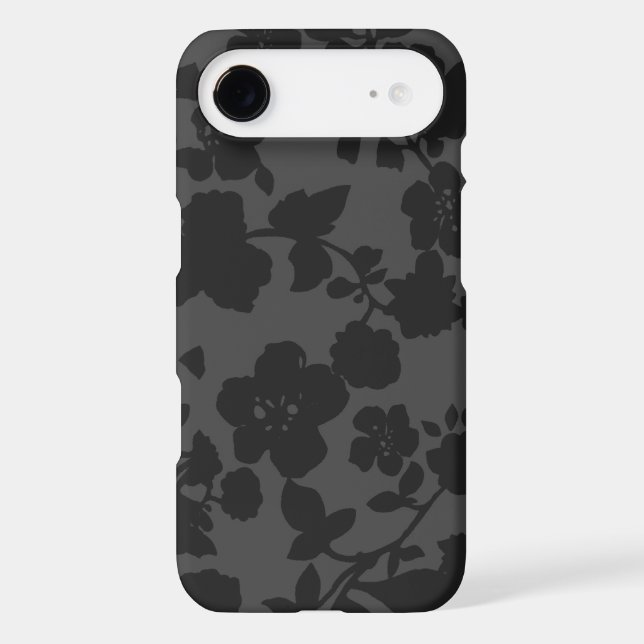 Black Floral iPhone 4S Case (Back)