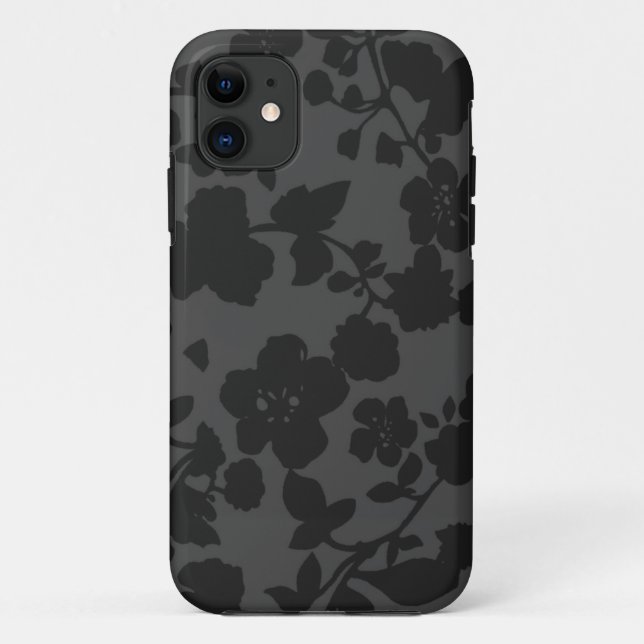 Black Floral iPhone 5S Case (Back)