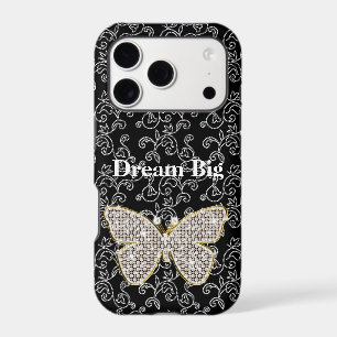 Black Floral Jewel Butterfly (not actual jewel)