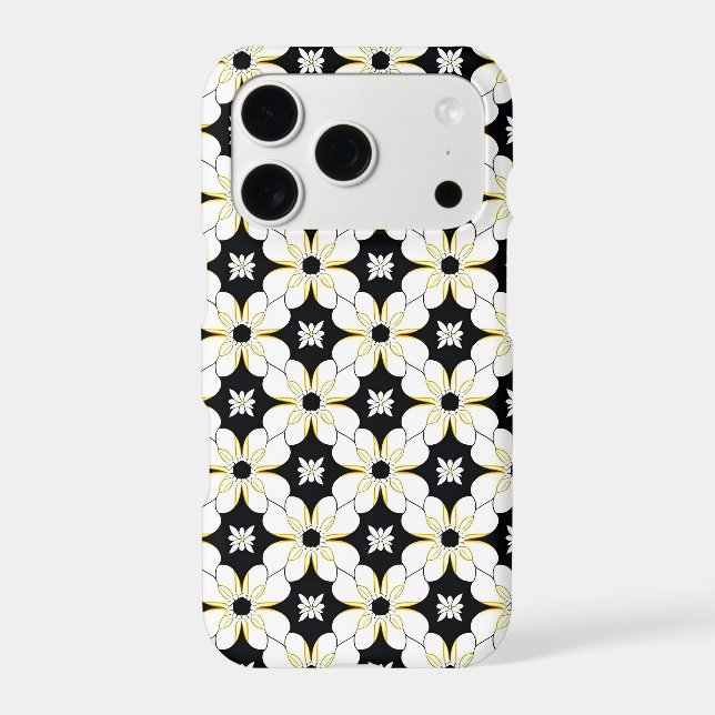 Black Floral Line Pattern For Modern Decor (Back)