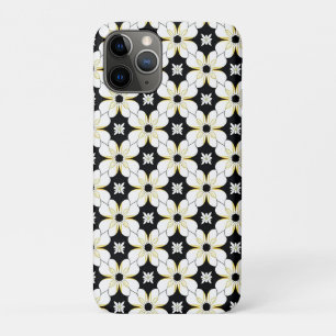 Black Floral Line Pattern For Modern Decor iPhone 11 Pro Case