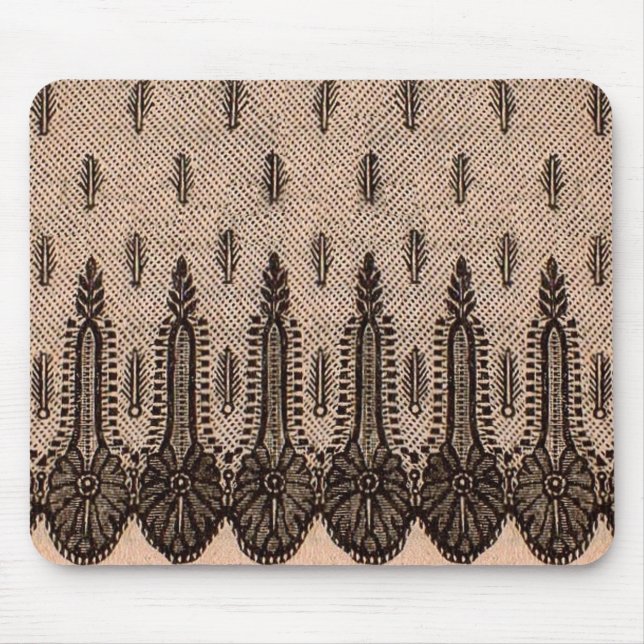 black floral mesh print mouse mat (Front)