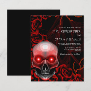 Black floral moody gothic skull halloween budget