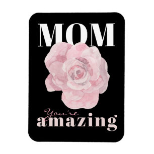 Black Floral Mother's Day Holiday Magnet