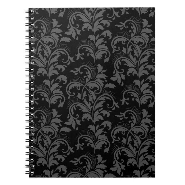 Black Floral Notebook (Front)
