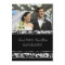 Black Floral Photo Elopement Announcement Cards