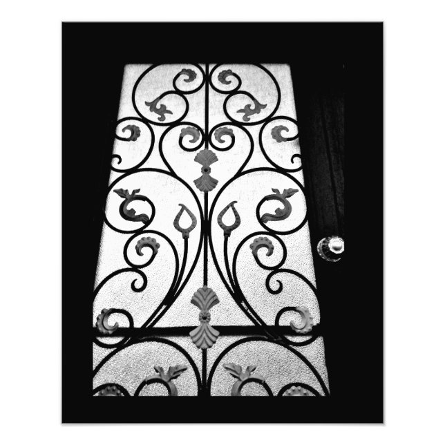 Black Floral Photo Print (Front)