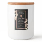 Black Floral Rose Gold Product Packaging Labels &