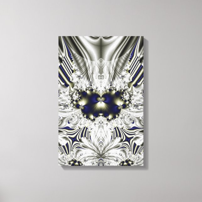 Black Flower Canvas Print (Front)