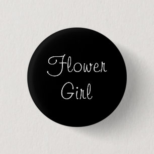 Black Flower Girl Pin
